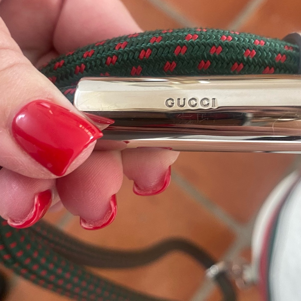 Gucci Riva Aquariva Yacht Bag with Red and Green Stripes - Picture 15 of 16